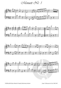 Leichte Werke großer Werke 7: 18 Menuette mit Aria Hob.IX:20 von Joseph Haydn 