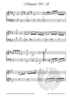 Leichte Werke großer Werke 7: 18 Menuette mit Aria Hob.IX:20 von Joseph Haydn 