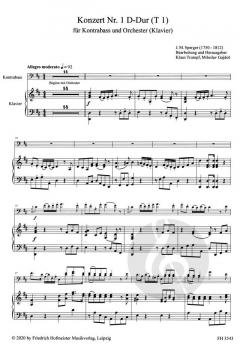 Konzert Nr. 1 von Johann Matthias Sperger 