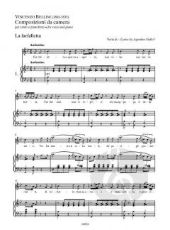 15 Composizioni vocali da camera von Vincenzo Bellini 