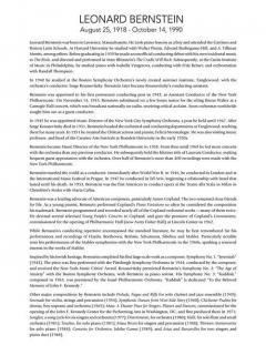 Music for Piano von Leonard Bernstein 