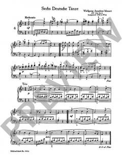 6 deutsche Tänze Heft 2 von Wolfgang Amadeus Mozart 