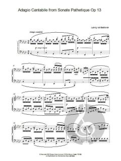 Adagio Cantabile from Sonate Pathetique Op 13 von Beethoven (Download) 