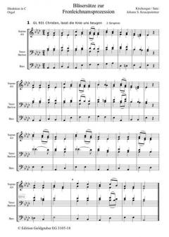 Bläsersätze zur Fronleichnamsprozession von Johann Simon Kreuzpointner 