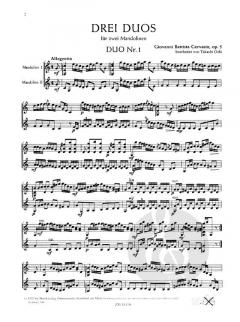 3 Duos op. 5 von Giovan Battista Gervasio 