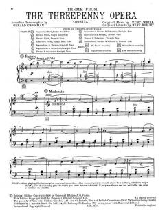 Thema aus der Dreigroschenoper von Kurt Weill 