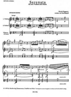 Serenata Nr. 2 von Niccolò Paganini 