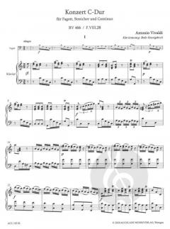 Fagottkonzert C-Dur RV 466 von Antonio Vivaldi im Alle Noten Shop kaufen