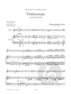Violinsonate e-moll KV 304 (300c) von Wolfgang Amadeus Mozart im Alle Noten Shop kaufen