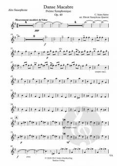 Danse Macabre op. 40 von Ebonit Saxophone Quartet (Download) 