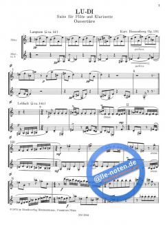 Lu-Di Suite op. 101 von Kurt Hessenberg für Holzbläser Duo im Alle Noten Shop kaufen