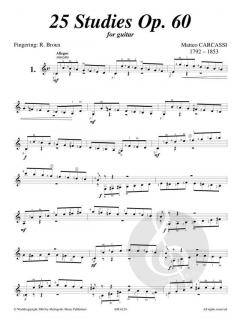 25 Studies op. 60 von Matteo Carcassi 