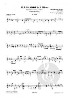 Sonata V (London/Dresden nr.7) von Silvius Leopold Weiss 