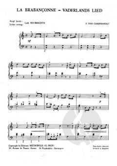 La Brabanconne (Belgium's National Anthem) von Francois van Campenhout 