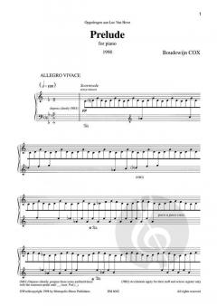 Prelude von Boudewijn Cox 