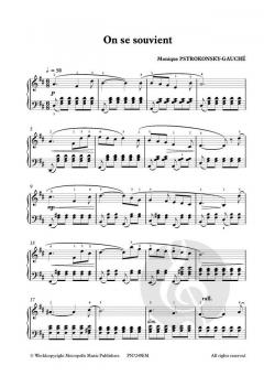 On se souvient pour Piano von Monique Pstrokonsky-Gauché 