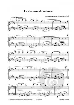 La Chanson du Ruisseau pour Piano von Monique Pstrokonsky-Gauché 