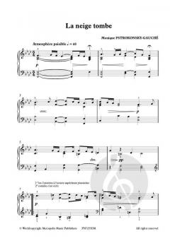 La neige tombe pour Piano von Monique Pstrokonsky-Gauché 