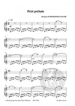 Petit Prelude pour Piano von Monique Pstrokonsky-Gauché 