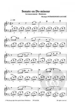 Sonate en do mineur pour Piano von Monique Pstrokonsky-Gauché 