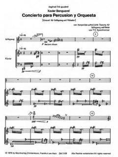 Concerto von Xavier Benguerel für Schlagzeug und Orchester im Alle Noten Shop kaufen