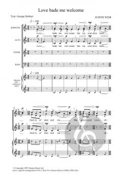 Love Bade Me Welcome von Judith Weir 