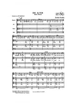 Die Alten (Zoltan Kodaly) 