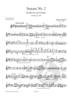 Sonate Nr. 2 A-Dur op. 100 von Johannes Brahms 