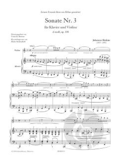Sonate Nr. 3 d-moll op. 108 von Johannes Brahms 
