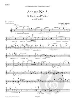 Sonate Nr. 3 d-moll op. 108 von Johannes Brahms 