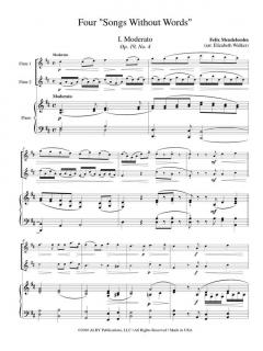 4 'Songs Without Words' von Felix Mendelssohn Bartholdy 