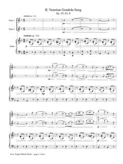 4 'Songs Without Words' von Felix Mendelssohn Bartholdy 