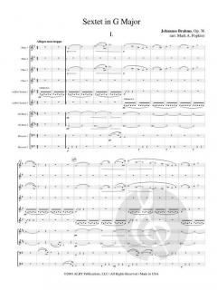 Sextet in G Major op. 36 von Johannes Brahms 