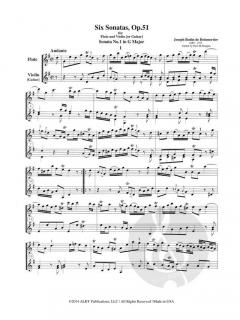 6 Sonates op. 51 von Joseph Bodin de Boismortier 