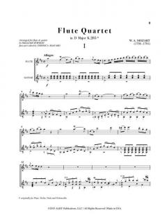 Flute Quartet in D Major, K. 285 von Wolfgang Amadeus Mozart 