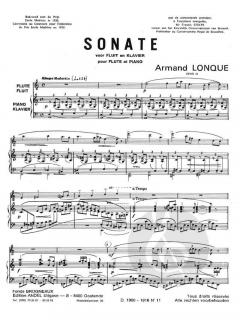 Sonate op. 21 von Armand Lonque 