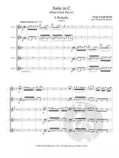 Suite in C (Flute-Clock Pieces) von Joseph Haydn 