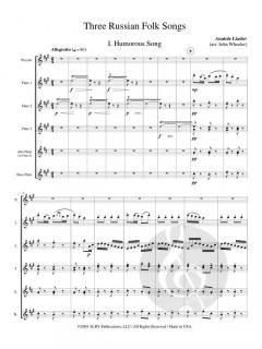 3 Russian Folk Songs von Anatoli Ljadow 