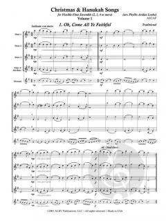 Christmas and Hanukah Songs (Flexible Flute Ensemble) 