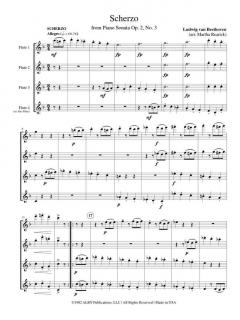 Scherzo from 'Piano Sonata', Opus 2, No. 3 von Ludwig van Beethoven 