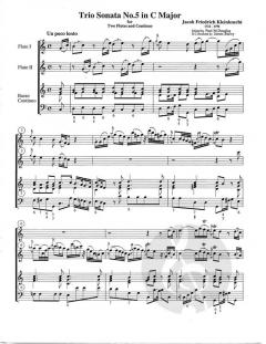 6 Trio Sonatas, Vol. 3 von Jakob Friedrich Kleinknecht 