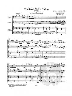 6 Trio Sonates, Vol. III von Johann Sebastian Bach 