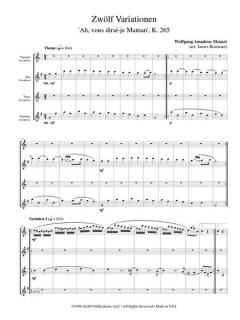 Zwölf Variationen von Wolfgang Amadeus Mozart 