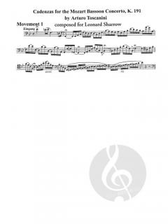 Bassoon Concerto, K. 191 - Cadenzas von Wolfgang Amadeus Mozart 