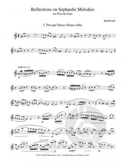 Reflections on Sephardic Melodies von David Loeb 