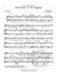 3 Poems of Holly Beye op. 15 von John La Montaine 