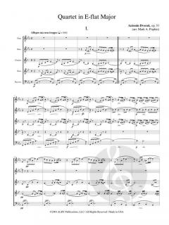 Quartet in Eb Major op. 51 von Antonín Dvořák 
