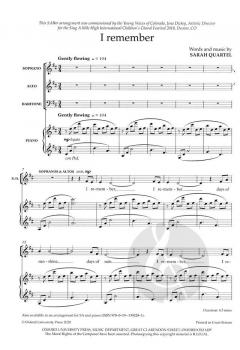 I remember von Sarah Quartel 