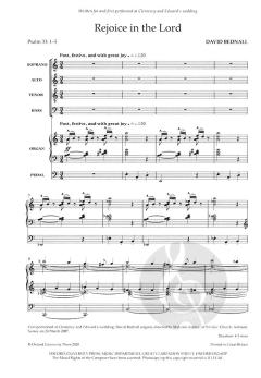 Rejoice in the Lord von David Bednall 