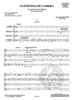 Saxofonia di Camera von Fernande Decruck 